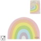 Servetten Pastel regenboogkleuren 23 cm 16 stuks