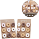 Ginger Ray tafeldecoratie Donut Wall rustiek 42 cm set van 2