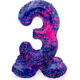 Folat folieballon staand 3 Paint splash 41 cm
