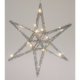 Kerstster LED op batterij zilverkleurig 30 cm