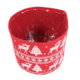 Bloempot kerst vilt rood 14,5 cm