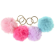 Sleutelhanger fluffy 6 cm 4 assorti