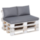Madison loungekussen outdoor grijs 120 x 80 cm