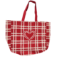 Shopper Heart rood/wit 56 cm