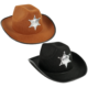 Cowboyhoed kinderen vilt bruin/zwart
