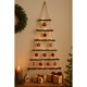 Wanddecoratie kerstboom met haken 120 cm