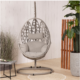 (R) Egg chair hangstoel Malaga grijs 196 cm