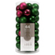 Kerstballen shatterproof paars/groen 44 stuks