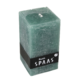 (R) Spaas stompkaars Rustic vierkant groen 7 x 13 cm