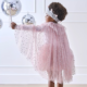 Ginger Ray Blush & Silver Star Cape tule roze 4 tot 6 jaar