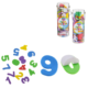 Foam stickers nummers/letters in koker 2 assorti