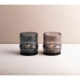 Gusta Teelichthalter Glas grau 8 cm 2er Set