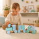 Liebelini houten treinset blauw 40 cm