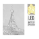Weihnachtsstern LED Batteriebetrieben Stoff goldfarbig 30 cm
