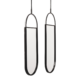 Housevitamin wandspiegel metaal zwart 60 cm set van 2