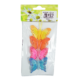 Decoratie vlinder op draad 6 cm set van 4
