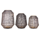 PTMD windlicht Justy L zwart/goudkleurig 38 cm