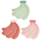 Fruitschaal banaan 27 cm 3 assorti