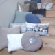 Walra kussenhoes Mette rond grijs 40 cm