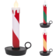 Kerst kaars LED op batterij 20 cm 3 assorti