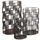 PTMD windlicht Stenn ovaal metaal messingkleurig 50 cm set van 3