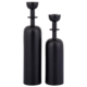 PTMD kandelaar Yanou met ring L aluminium zwart 32 cm