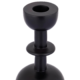 PTMD kandelaar Yanou met ring L aluminium zwart 32 cm