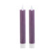 PTMD LED dinerkaars op batterij rustic lilac 2,2 x 16 cm set van 2