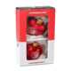Kerstbal Feyenoord hart glas rood 5 cm set van 2