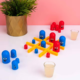 Out of the blue tic tac toe drankspel met glazen 24-delig