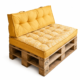 Today Palletkussens geel 120 cm set van 2