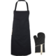 Gusta BBQ schort en ovenwant giftset zwart
