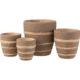 J-Line bloempot gevlochten bruin 23,5 cm