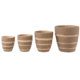 J-Line bloempot gevlochten bruin 23,5 cm