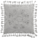 J-Line kussen Marok velvet grijs 45 x 45 cm