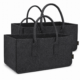 Premium mand vilt donkergrijs 61 cm set van 2
