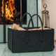 Premium mand vilt donkergrijs 61 cm set van 2