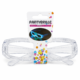 Feest bril LED op batterij transparant one size