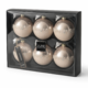 J-Line kerstballen Paillet glas roze 8,5 cm set van 6