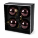 J-Line kerstballen glas roze 10,5 cm set van 4