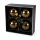 J-Line kerstballen glas goudkleurig 10 cm set van 4