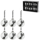 J-Line kerstballen glas bol droogtak zwart 8 cm set van 6
