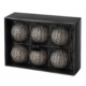 J-Line kerstballen Drip glas grijs 8,5 cm set van 6