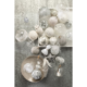 J-line kerstballen glas bloem 8 cm 6 stuks