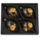 J-Line kerstballen geel 17 cm 4 stuks