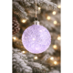 Kerstbal glas spikkel paars 10 cm 4 stuks