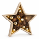 Kerstster hout LED op batterij 28 cm