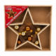 Kerstster hout LED op batterij 28 cm