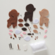Boltze DIY kersthanger rendier vilt 10,5 cm set van 3