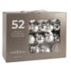 Glazen kerstballen zilverkleurig 7 cm 52 stuks